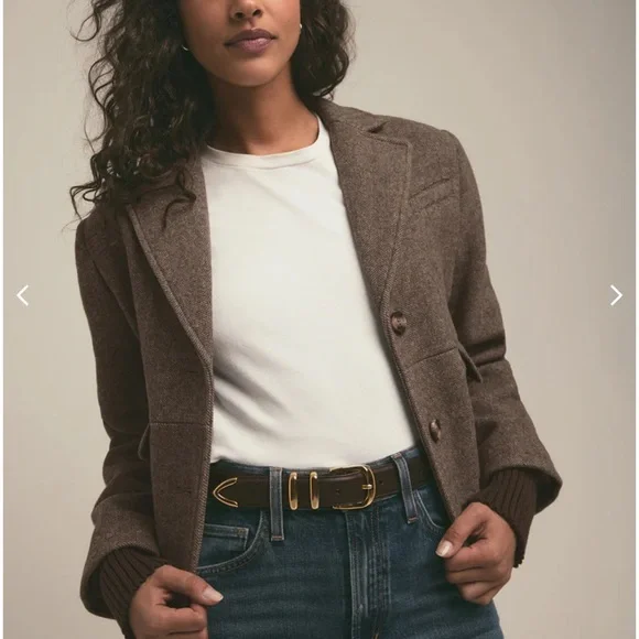 Favorite Daughter NWOT The City Bomber in Brown Houndstooth Size M - Picture 3 of 16